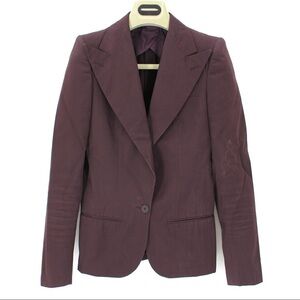 Bottega Veneta Plum Purple Blazer Single Breasted Jacket 40 XS Small Cupro